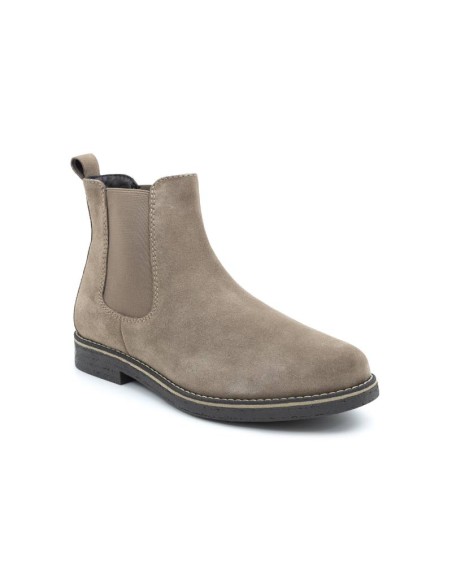 Beige suede chelsea boots
