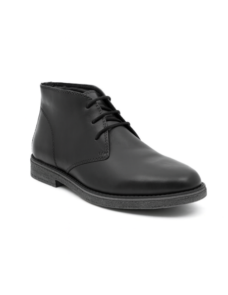 Black leather boot
