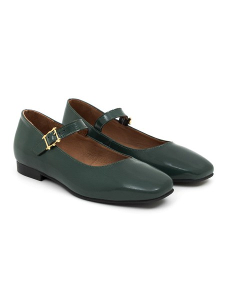 Ballerine de peau Bordeaux W-DEBOL-GREEN