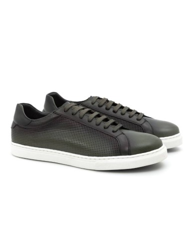 green leather sneakers LUDMAN-VERDE