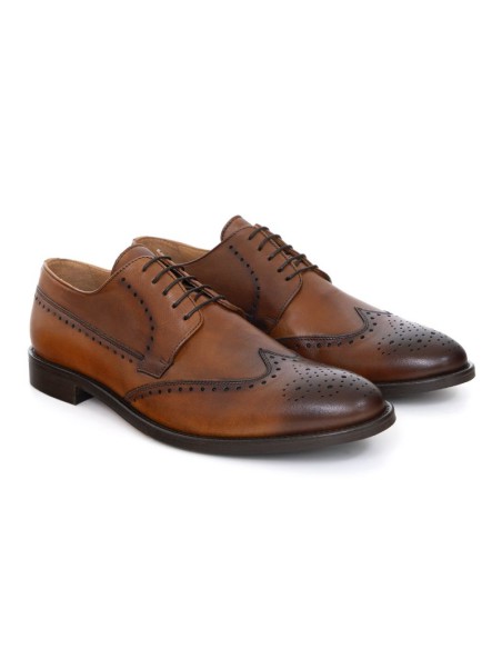 Derby de peau marron OLVERA-CUERO