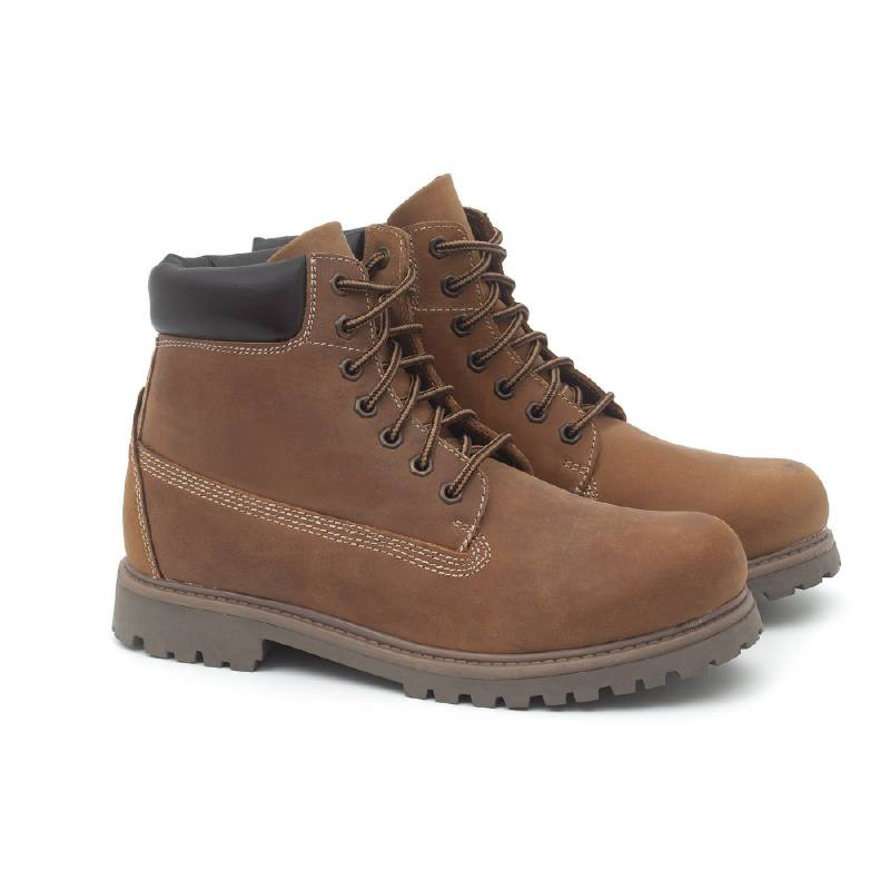 Bottine nubuck marron NEBAN-BROWN