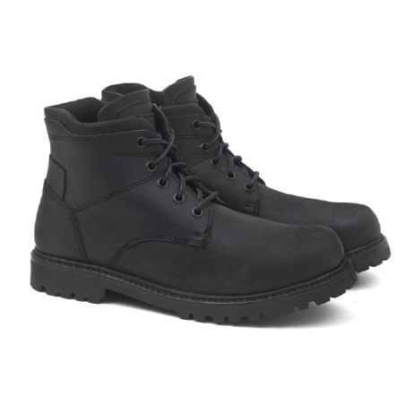 Bottine en cuir noir NELSON-BLACK