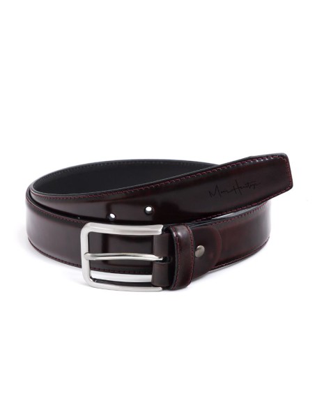 Ceinture de peau Bordeaux B-ANIK-BURDEOS