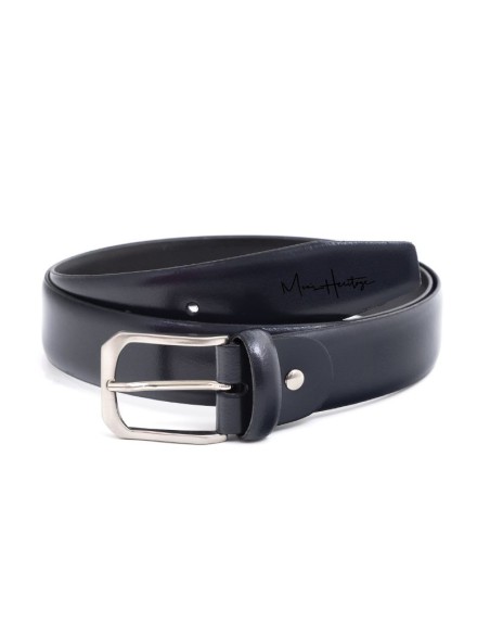 Blue leather belt