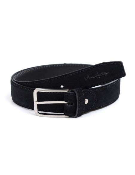 Ceinture suède le noir B-SALTI-NEGRO