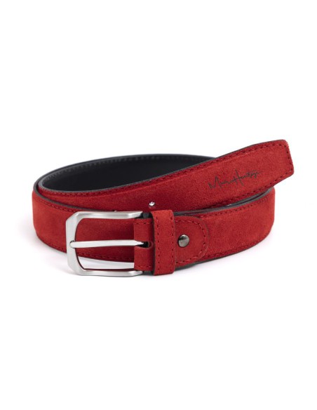 Red suede belt