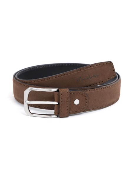 Ceinture suède marron B-SERTO-MARRON