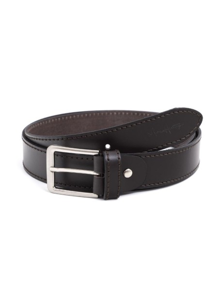 Brown leather belt