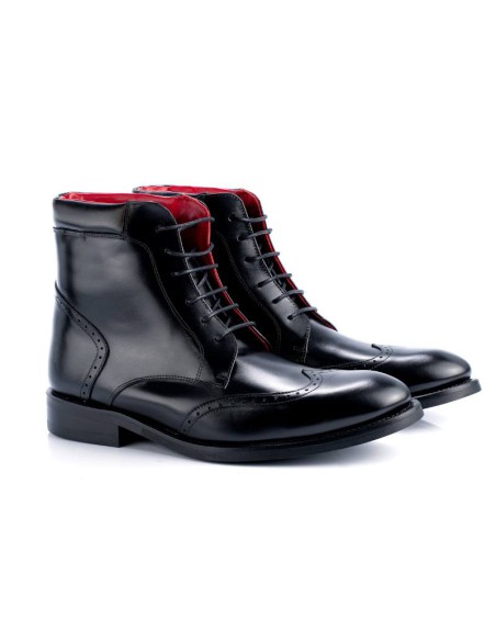 Black leather boot