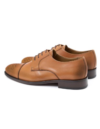 light brown leather derby shoes PERRET-CUERO