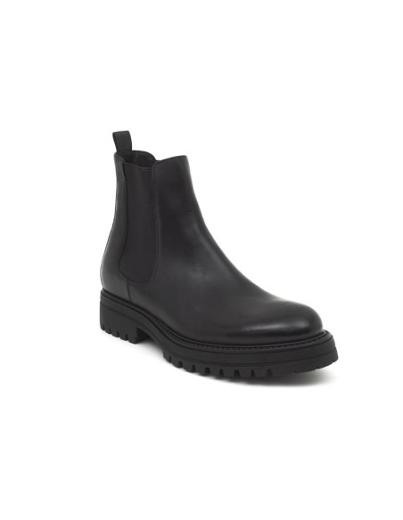Black leather boot