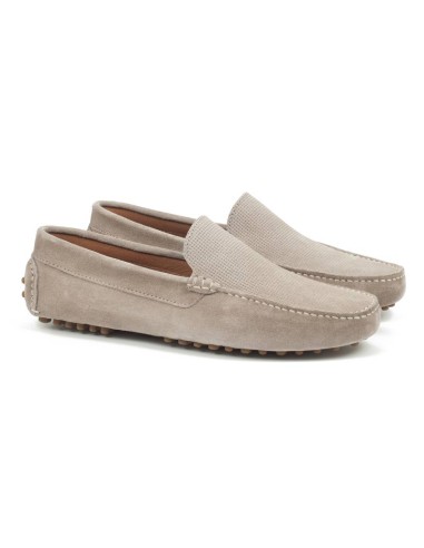 grey suede moccasin SAMAKO-GRIS