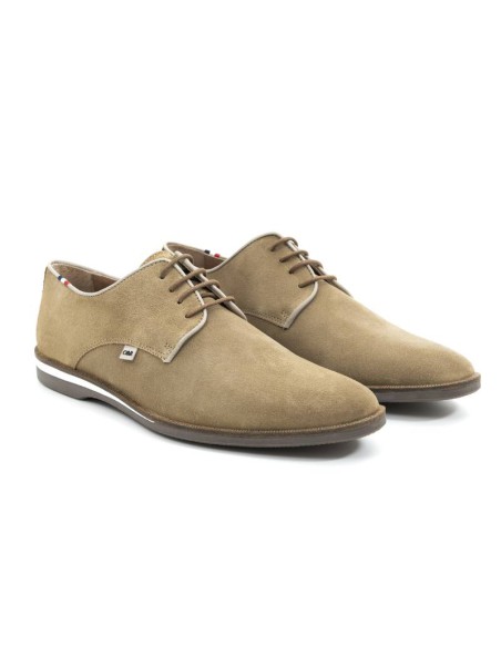 beige suede derby shoes SAMUKA-TOPO