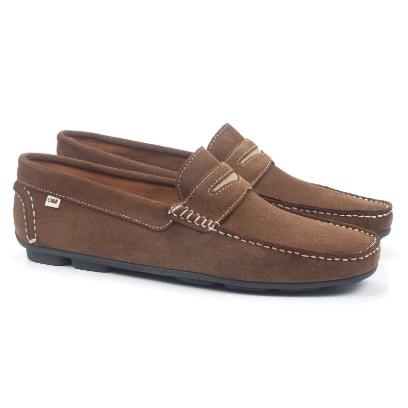 light brown suede moccasin SANOR-CUERO