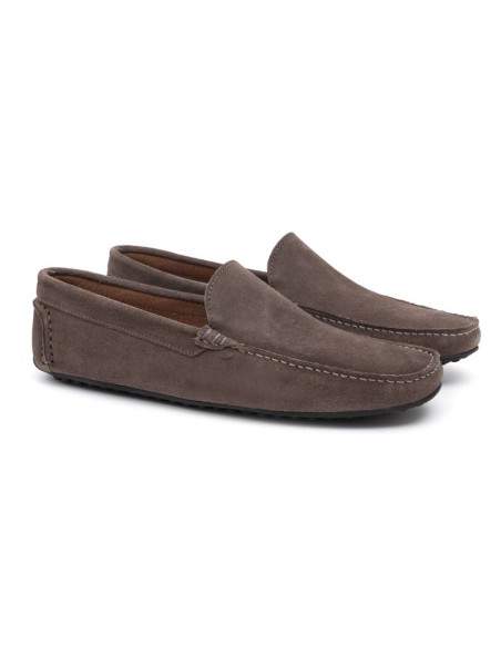 grey suede moccasin SANTIR-GRIS