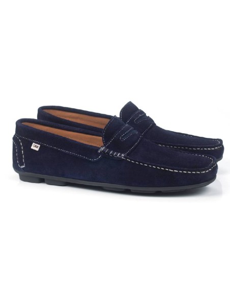 Mocassin suède bleu SANURO-AZUL-JEANS