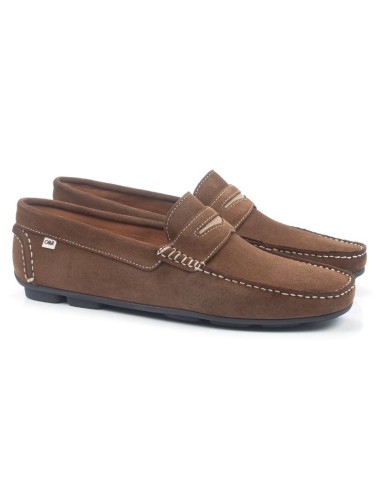 brown suede moccasin SANURO-CUERO