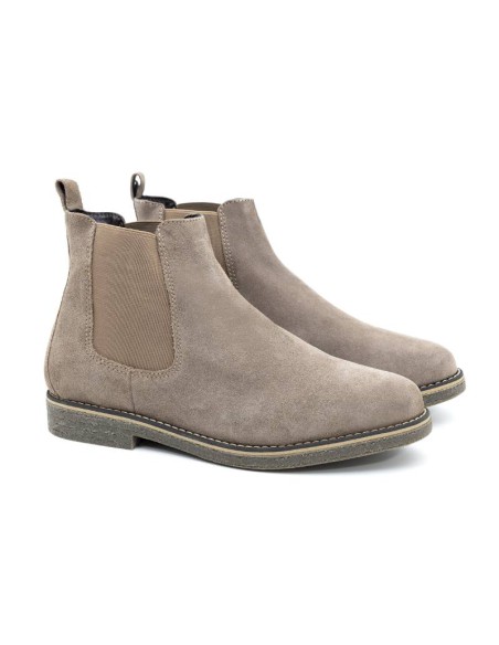 bottines chelsea suède beige SERLIP-TAUPE