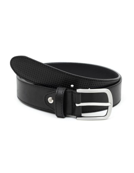 black leather belt B-CATAM-NEGRO