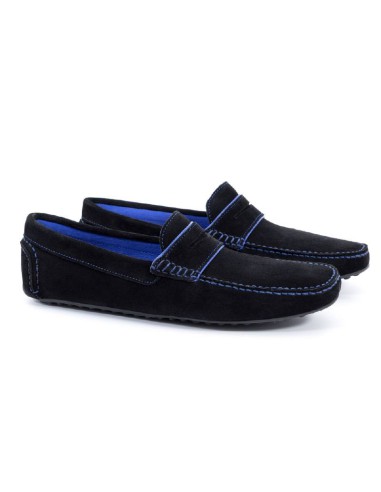 black suede moccasin SIHAMOR-NEGRO