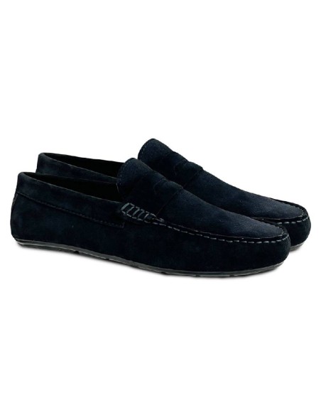 blue suede moccasin SILED-BLUE