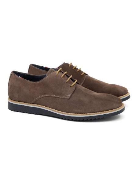 Grey suede derby