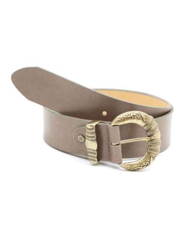 beige leather women's belt WB-SHELL-TAUPE