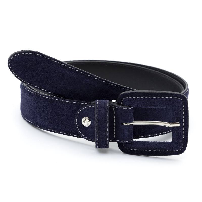 blue suede women's belt WB-SOKEN-AZUL