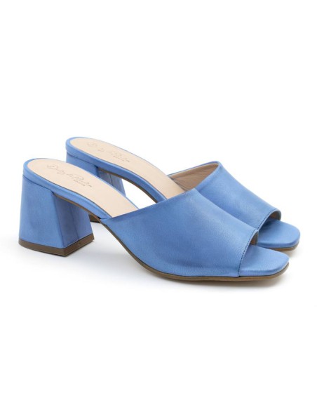 chaussures élégantes pour femmes en cuir bleu W-CALAIS-AZUL