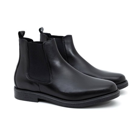 bottines chelsea en cuir noir BELSY-NEGRO