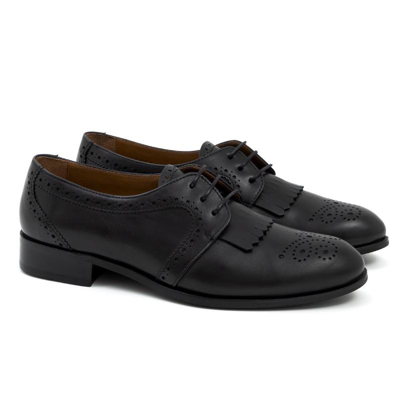 chaussures élégantes pour femmes en cuir noir W-CRESHELI-NEGRO