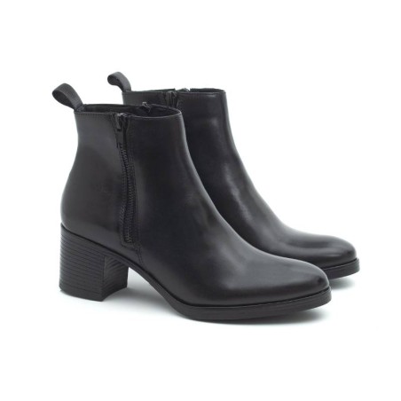 bottines pour femmes en cuir noir W-NIELMEN-NEGRO