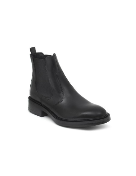 black leather women's ankle boots W-NOWSEE-NEGRO