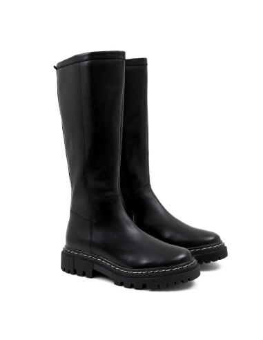 bottes pour femmes en cuir noir W-ORELO-NEGRO