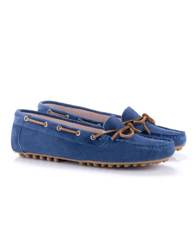 femmes mocassins suède bleu W-SEDAL-INDIGO