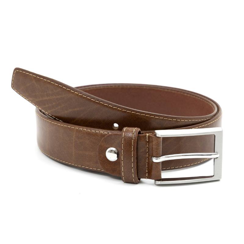 Ceinture en cuir cuir B-LANK-COGNAC