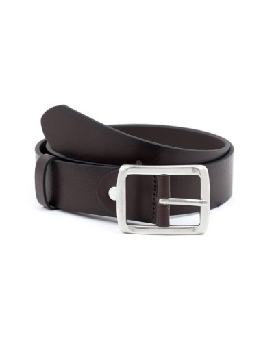 Ceinture en cuir marron B-LANMEN-BROWN