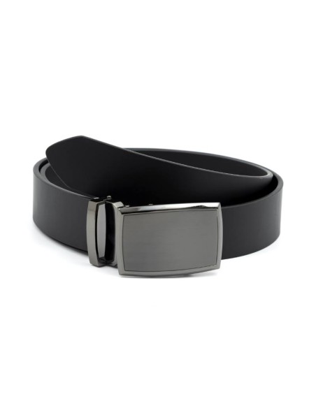 black leather belt B-LUKMAN-BLACK