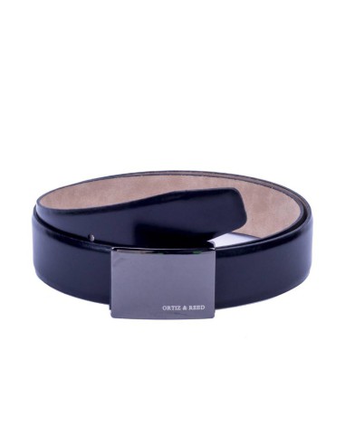 black leather belt B-POCRAN-NEGRO