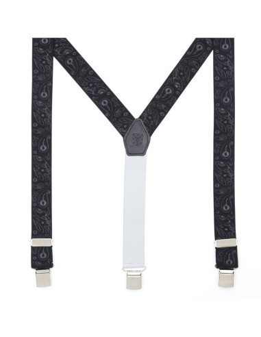 black elastic braces BR-GROOM-BLACK