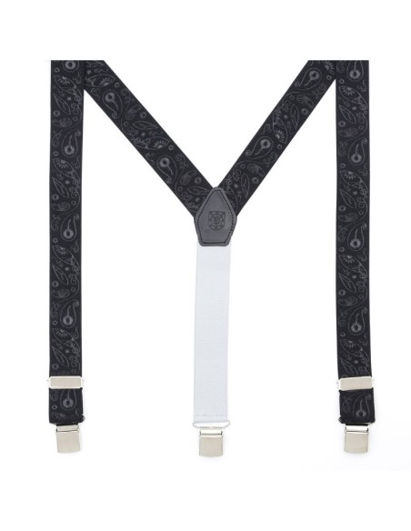 black elastic braces BR-GROOM-BLACK