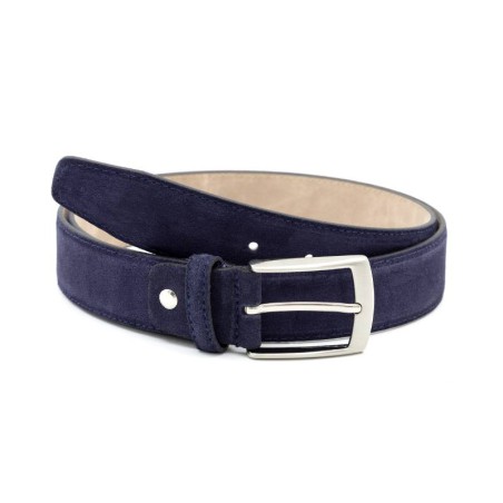 blue suede belt B-SAKTER-AZUL