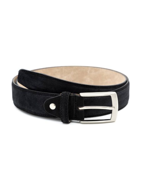 black suede belt B-SAKTER-NEGRO