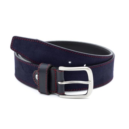 blue suede belt B-SENAT-AZUL