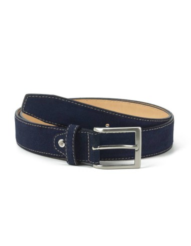 blue suede belt B-SOBINI-AZUL