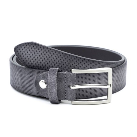 grey suede belt B-SORTMEN-GREY