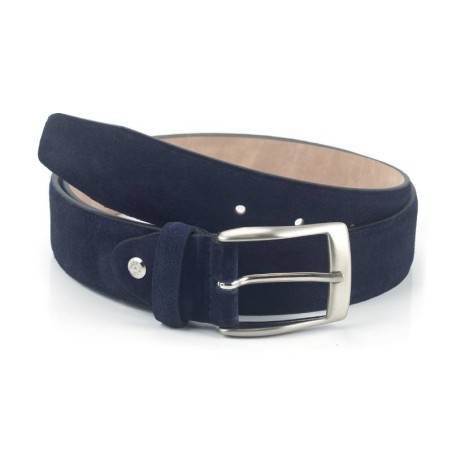 blue suede belt B-STRAUSS-AZUL