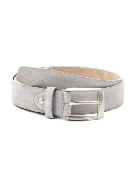Grey suede belt