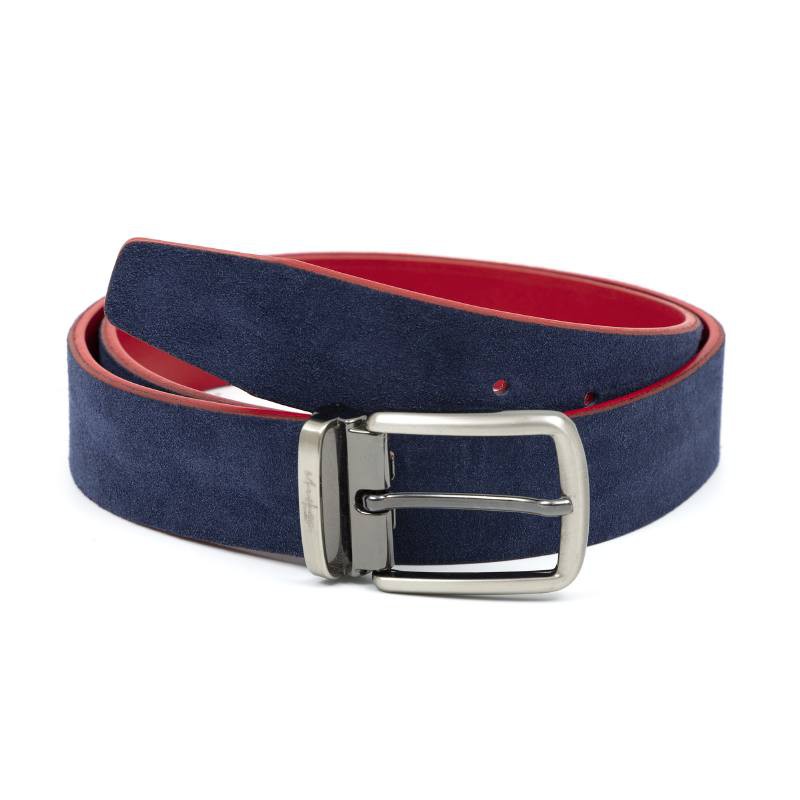 blue suede belt B-STRUFAGE-AZUL